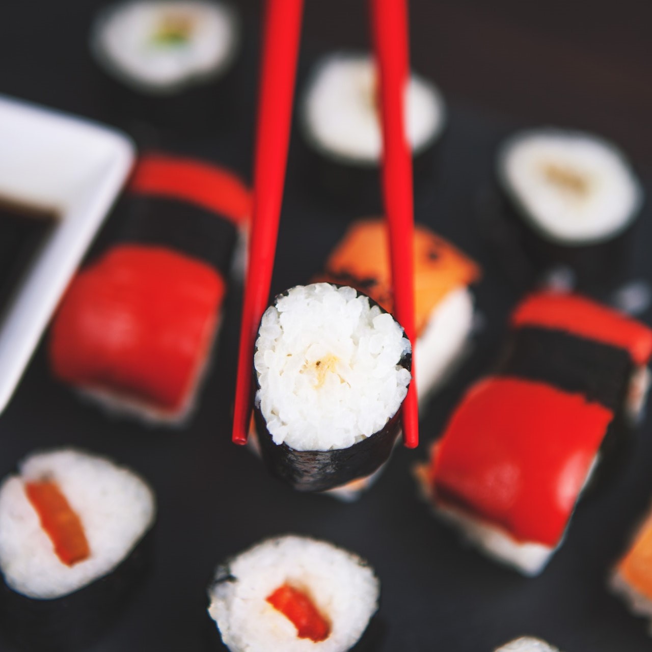 Nahaufnahme von Sushi