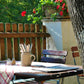 Ein Tisch in einem Biergarten