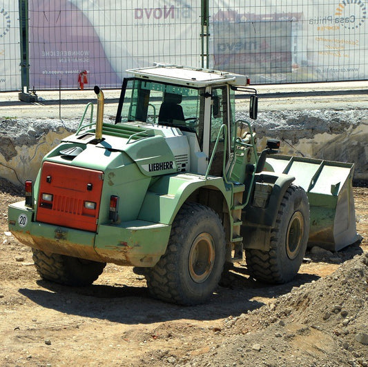 Bild eines Baggers auf einer Baustelle